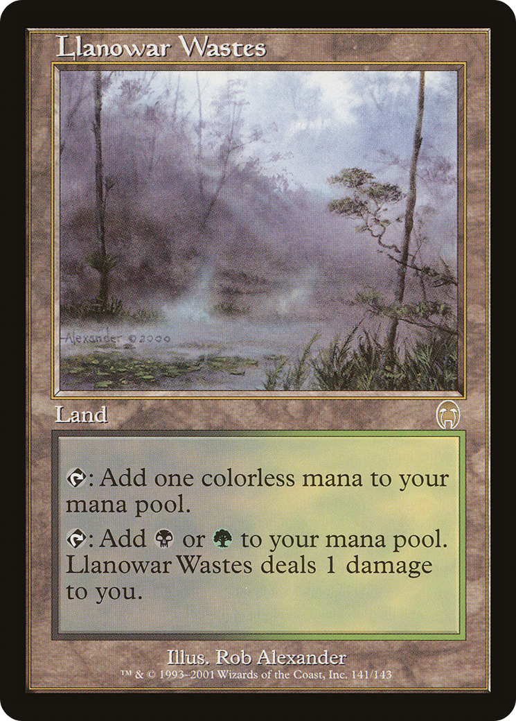 FOIL Llanowar Wastes (APC-141) - Apocalypse - Magic The Gathering