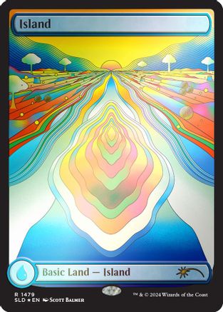 FOIL Island (1479) (Rainbow Foil) (SLD-1479) - Secret Lair Drop Series - Magic The Gathering