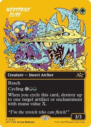 FOIL Webstrike Elite (Borderless) (First-Place Foil) (DFT-544) - Aetherdrift - Magic The Gathering