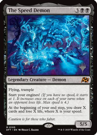 The Speed Demon (PPDFT-105) - Promo Pack: Aetherdrift - Magic The Gathering