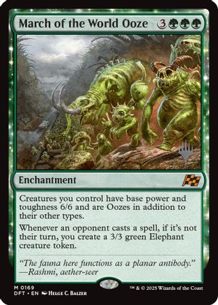 March of the World Ooze (PPDFT-169) - Promo Pack: Aetherdrift - Magic The Gathering