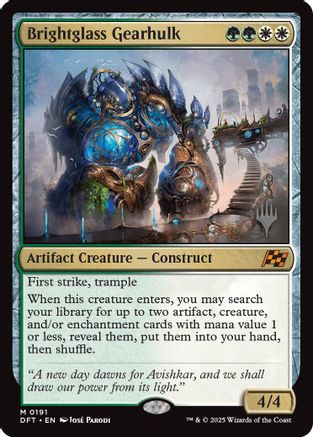 FOIL Brightglass Gearhulk (PPDFT-191) - Promo Pack: Aetherdrift - Magic The Gathering