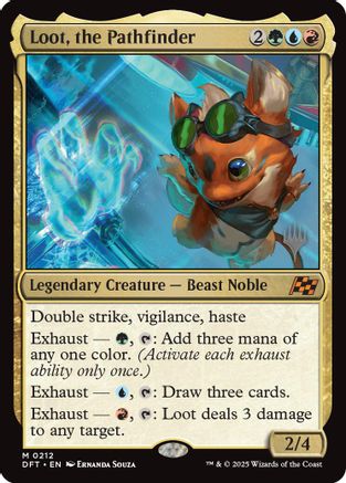 FOIL Loot, the Pathfinder (PPDFT-212) - Promo Pack: Aetherdrift - Magic The Gathering