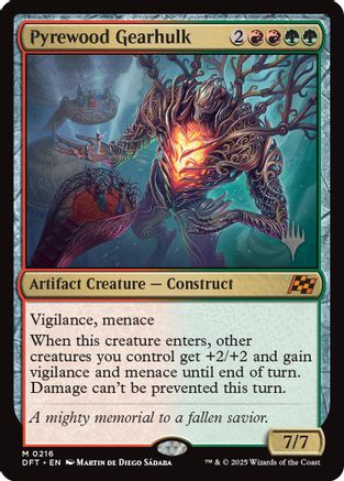 Pyrewood Gearhulk (PPDFT-216) - Promo Pack: Aetherdrift - Magic The Gathering