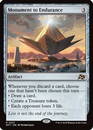Monument to Endurance (PPDFT-237) - Promo Pack: Aetherdrift - Magic The Gathering