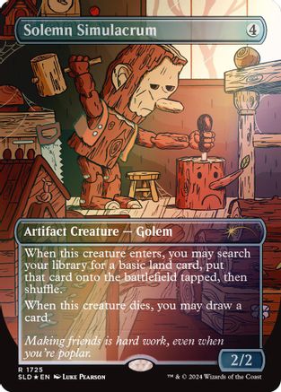 FOIL Solemn Simulacrum (1725) (Rainbow Foil) (SLD-1725) - Secret Lair Drop Series - Magic The Gathering