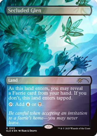 FOIL Secluded Glen (Rainbow Foil) (SLD-1323) - Secret Lair Drop Series - Magic The Gathering