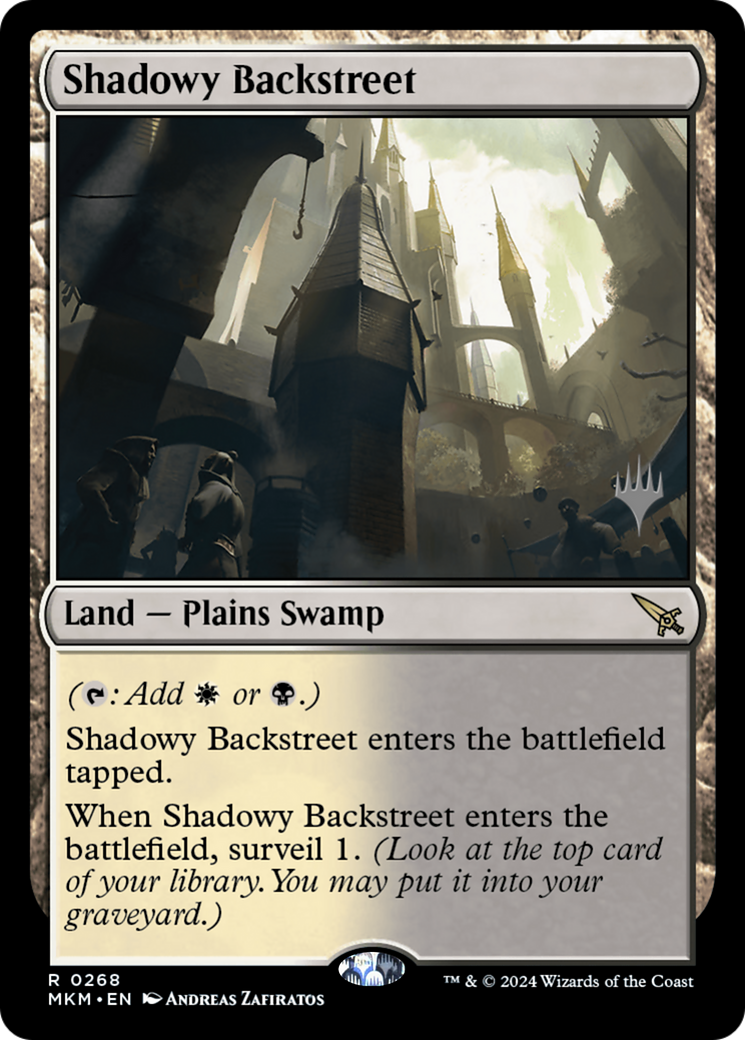 FOIL Shadowy Backstreet (PPMKM-268P) - Murders at Karlov Manor Promos - Magic The Gathering