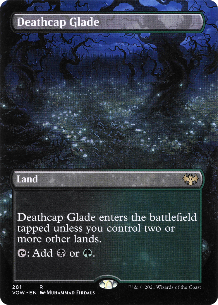 FOIL Deathcap Glade (Borderless) (VOW-281) - Innistrad: Crimson Vow - Magic The Gathering