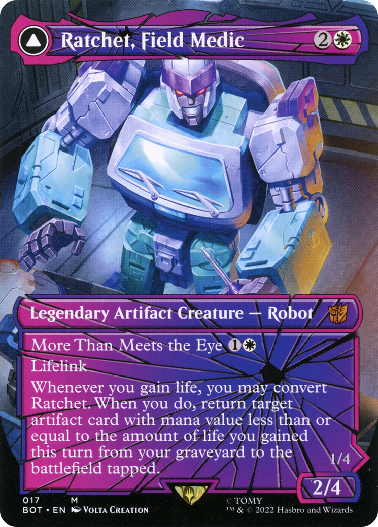 Ratchet, Field Medic (Shattered Glass) (BOT-017) - Transformers - Magic The Gathering