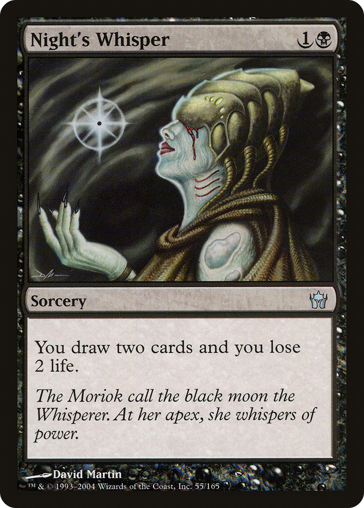 FOIL Night's Whisper (5DN-055) - Fifth Dawn - Magic The Gathering