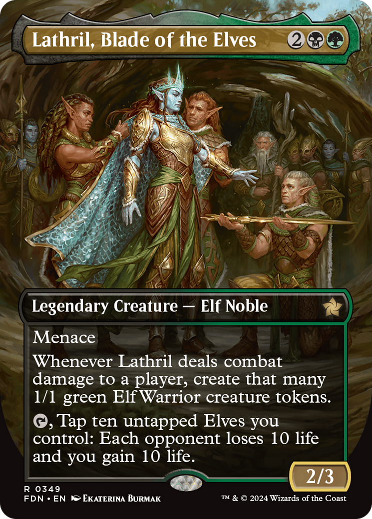 FOIL Lathril, Blade of the Elves (FDN-349) - Foundations - Magic The Gathering