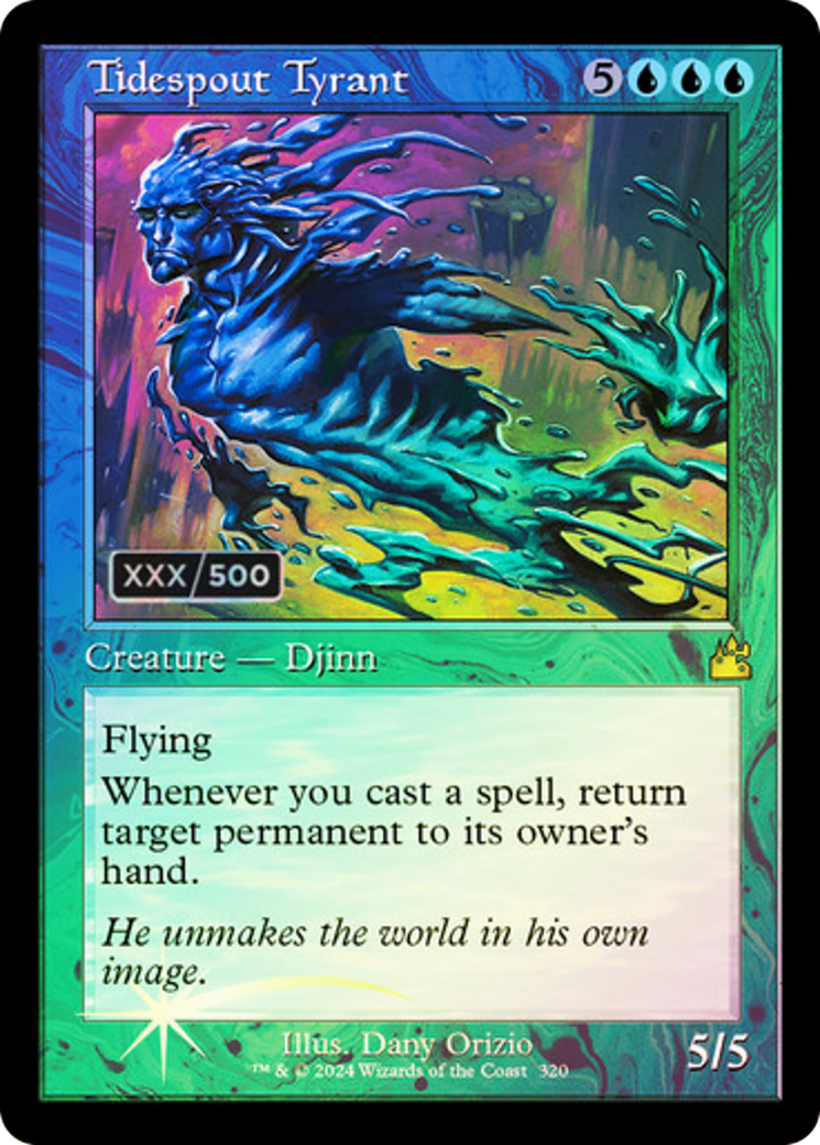FOIL Tidespout Tyrant (Retro Frame) (Serial Numbered) (RVR-320) - Ravnica Remastered - Magic The Gathering