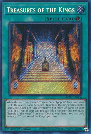 SECRET RARE Treasures of the Kings (MZTM-EN006) - Maze of the Master 1st Edition