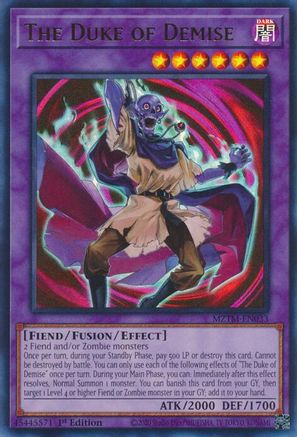 ULTRA RARE The Duke of Demise (MZTM-EN033) - Maze of the Master 1st Edition