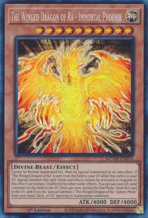 COLLECTOR'S RARE The Winged Dragon of Ra - Immortal Phoenix (CR) (MZTM-EN074) - Maze of the Master 1st Edition