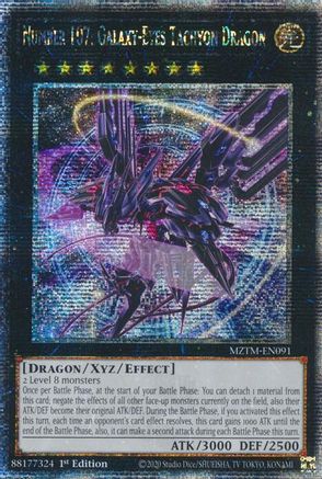 QUARTER CENTURY SECRET RARE Number 107: Galaxy-Eyes Tachyon Dragon (Quarter Century Secret Rare) (MZTM-EN091) - Maze of the Master 1st Edition