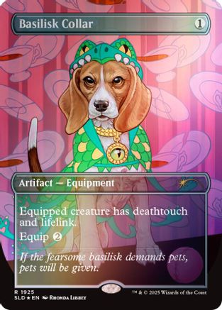 FOIL Basilisk Collar (1925) (Rainbow Foil) (SLD-1925) - Secret Lair Drop Series - Magic The Gathering