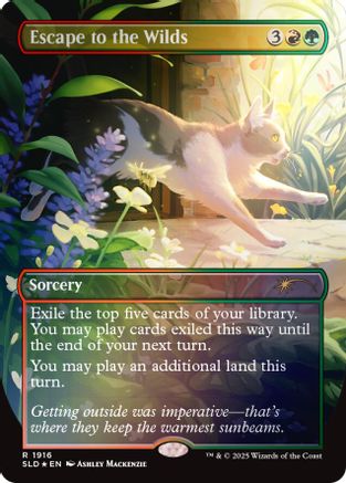 FOIL Escape to the Wilds (1916) (Rainbow Foil) (SLD-1916) - Secret Lair Drop Series - Magic The Gathering