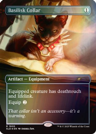 FOIL Basilisk Collar (1920) (Rainbow Foil) (SLD-1920) - Secret Lair Drop Series - Magic The Gathering