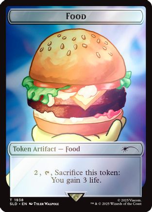 FOIL Food Token (1938) (Rainbow Foil) (SLD-1938) - Secret Lair Drop Series - Magic The Gathering