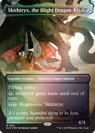 FOIL Skithiryx, the Blight Dragon (Rainbow Foil) (SLD-1562) - Secret Lair Drop Series - Magic The Gathering