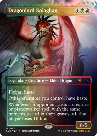FOIL Dragonlord Kolaghan (1972) (Rainbow Foil) (SLD-1972) - Secret Lair Drop Series - Magic The Gathering