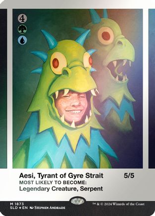 FOIL Aesi, Tyrant of Gyre Strait (Rainbow Foil) (SLD-1873) - Secret Lair Drop Series - Magic The Gathering