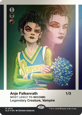 FOIL Anje Falkenrath (Rainbow Foil) (SLD-1874) - Secret Lair Drop Series - Magic The Gathering