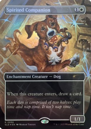 FOIL Spirited Companion (0896) (Rainbow Foil) (SLD-896) - Secret Lair Drop Series - Magic The Gathering