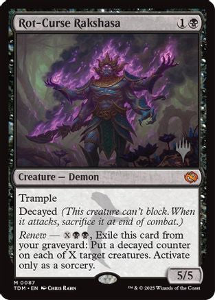 Rot-Curse Rakshasa (PPTDM-087) - Promo Pack: Tarkir: Dragonstorm - Magic The Gathering