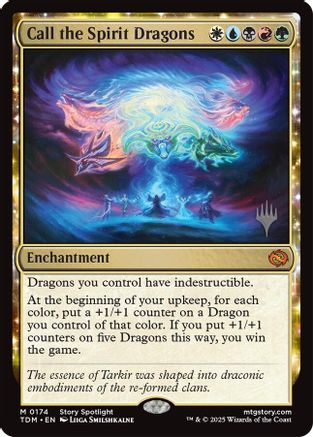 FOIL Call the Spirit Dragons (PPTDM-174) - Promo Pack: Tarkir: Dragonstorm - Magic The Gathering
