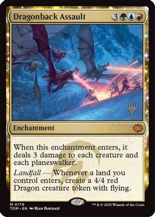 FOIL Dragonback Assault (PPTDM-179) - Promo Pack: Tarkir: Dragonstorm - Magic The Gathering