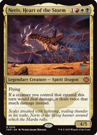 Neriv, Heart of the Storm (PPTDM-210) - Promo Pack: Tarkir: Dragonstorm - Magic The Gathering