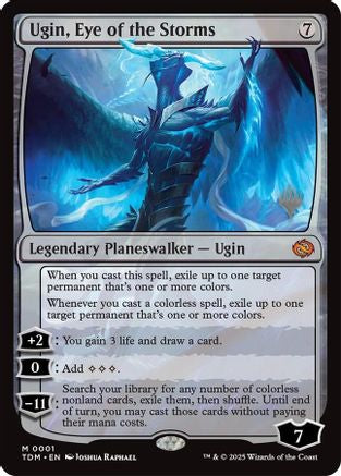 FOIL Ugin, Eye of the Storms (PPTDM-001) - Promo Pack: Tarkir: Dragonstorm - Magic The Gathering