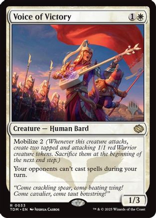 Voice of Victory (PPTDM-033) - Promo Pack: Tarkir: Dragonstorm - Magic The Gathering
