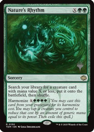 FOIL Nature's Rhythm (PPTDM-150) - Promo Pack: Tarkir: Dragonstorm - Magic The Gathering