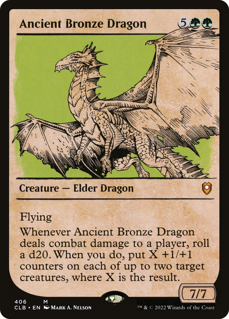 Ancient Bronze Dragon (Showcase) (CLB-406) - Commander Legends: Battle for Baldur's Gate: (Showcase) - Magic The Gathering