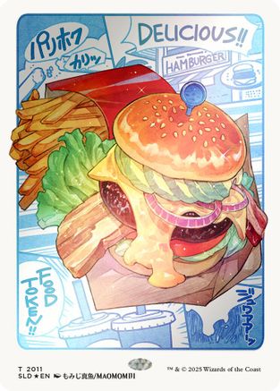 FOIL Food Token (2011) (Rainbow Foil) (SLD-2011) - Secret Lair Drop Series - Magic The Gathering