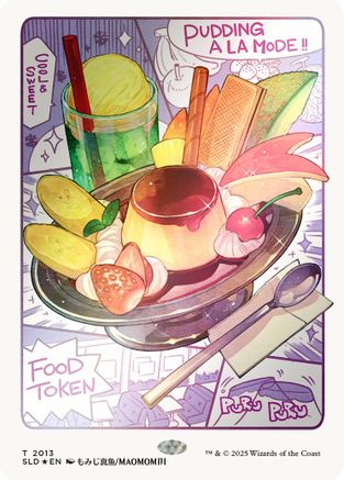 FOIL Food Token (2013) (Rainbow Foil) (SLD-2013) - Secret Lair Drop Series - Magic The Gathering