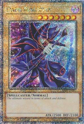 QUARTER CENTURY SECRET RARE Dark Magician (New Art) (Quarter Century Secret Rare) (RA04-EN001) - Quarter Century Stampede 1st Edition
