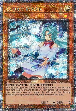 QUARTER CENTURY SECRET RARE Effect Veiler (New Art) (Quarter Century Secret Rare) (RA04-EN004) - Quarter Century Stampede 1st Edition