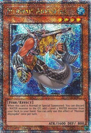 QUARTER CENTURY SECRET RARE Mermail Abysspike (Quarter Century Secret Rare) (RA04-EN012) - Quarter Century Stampede 1st Edition