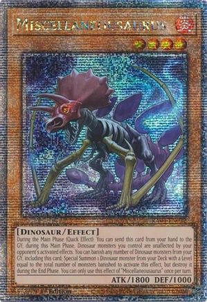 QUARTER CENTURY SECRET RARE Miscellaneousaurus (Quarter Century Secret Rare) (RA04-EN022) - Quarter Century Stampede 1st Edition