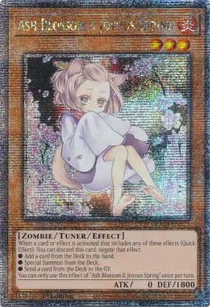 QUARTER CENTURY SECRET RARE Ash Blossom & Joyous Spring (Alternate Art) (Quarter Century Secret Rare) (RA04-EN025) - Quarter Century Stampede 1st Edition