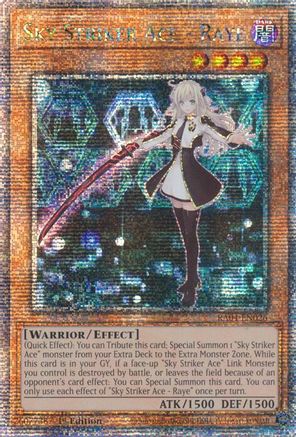 QUARTER CENTURY SECRET RARE Sky Striker Ace - Raye (Quarter Century Secret Rare) (RA04-EN026) - Quarter Century Stampede 1st Edition
