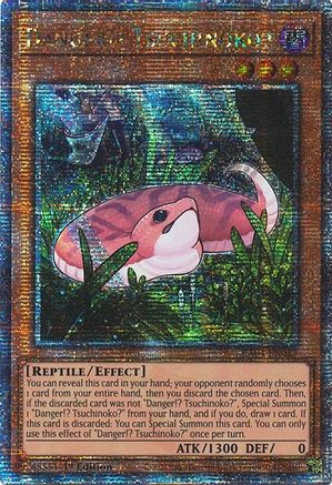 QUARTER CENTURY SECRET RARE Danger!? Tsuchinoko? (Quarter Century Secret Rare) (RA04-EN027) - Quarter Century Stampede 1st Edition