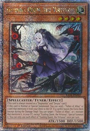 QUARTER CENTURY SECRET RARE Guiding Quem, the Virtuous (Quarter Century Secret Rare) (RA04-EN043) - Quarter Century Stampede 1st Edition