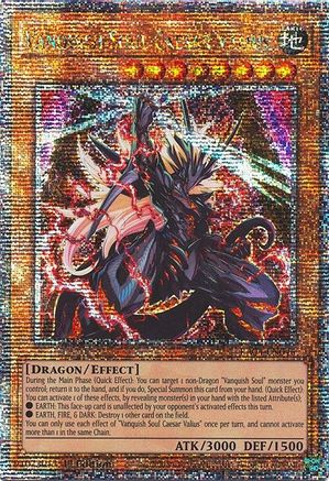 QUARTER CENTURY SECRET RARE Vanquish Soul Caesar Valius (Quarter Century Secret Rare) (RA04-EN046) - Quarter Century Stampede 1st Edition