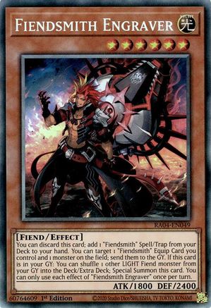 PRISMATIC COLLECTOR'S RARE Fiendsmith Engraver (PCR) (RA04-EN049) - Quarter Century Stampede 1st Edition